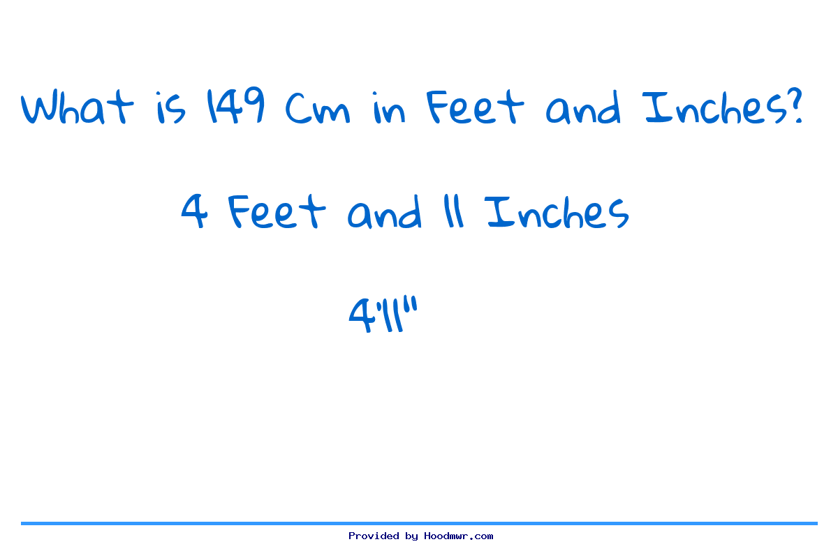 What Is 149 CM In Feet And Inches 