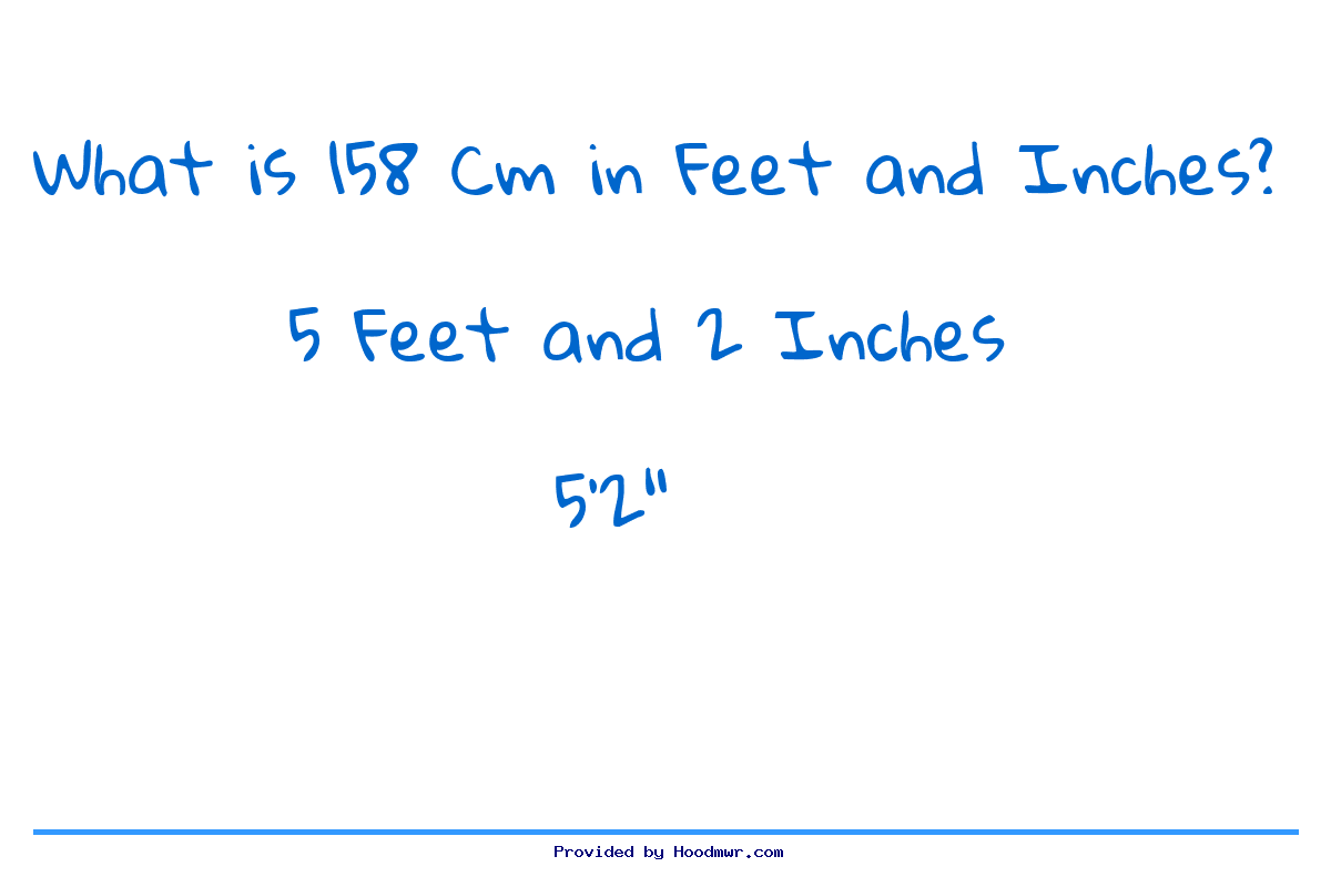 What Is 158 CM In Feet And Inches 