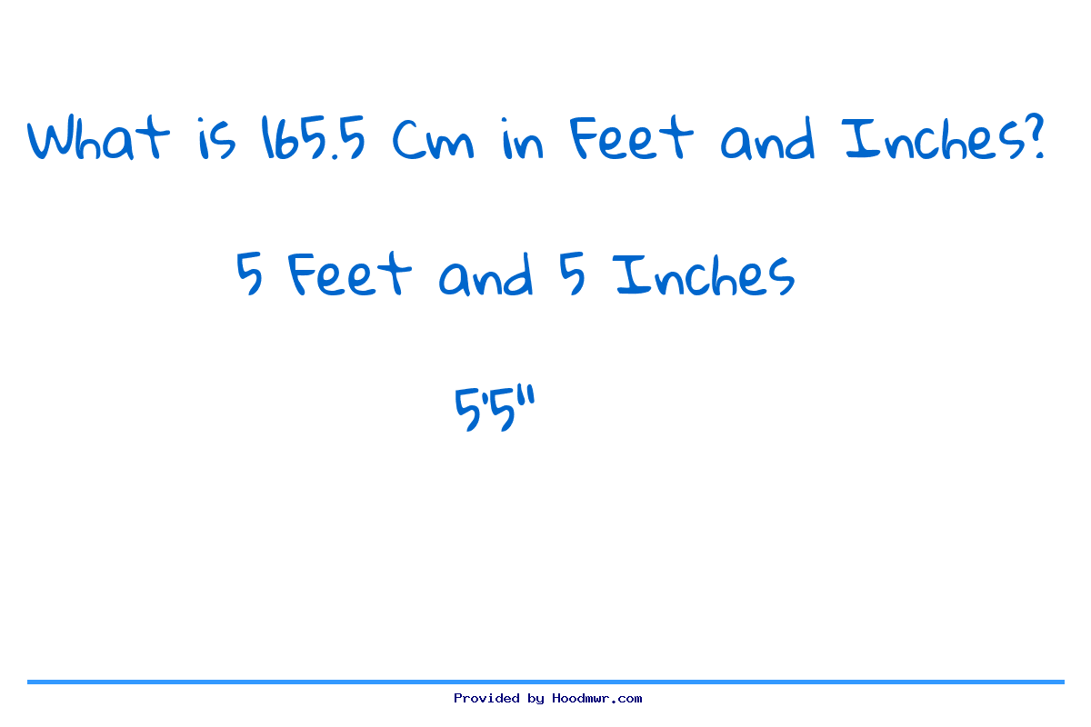 What Is 165 5 CM In Feet And Inches 