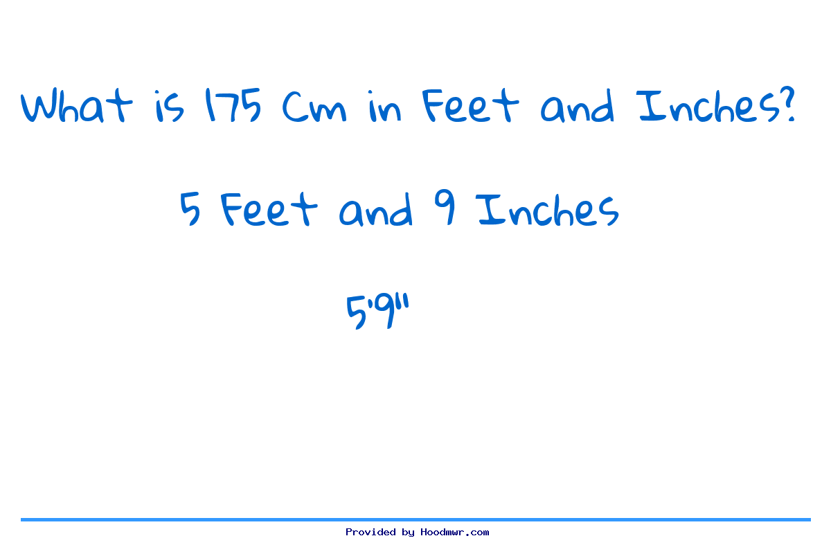 What Is 175 CM In Feet And Inches 