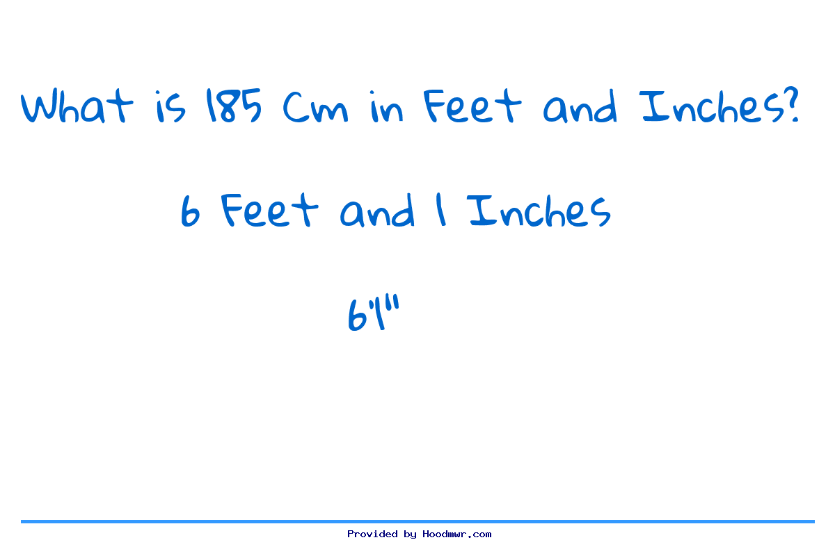 What Is 185 CM In Feet And Inches 