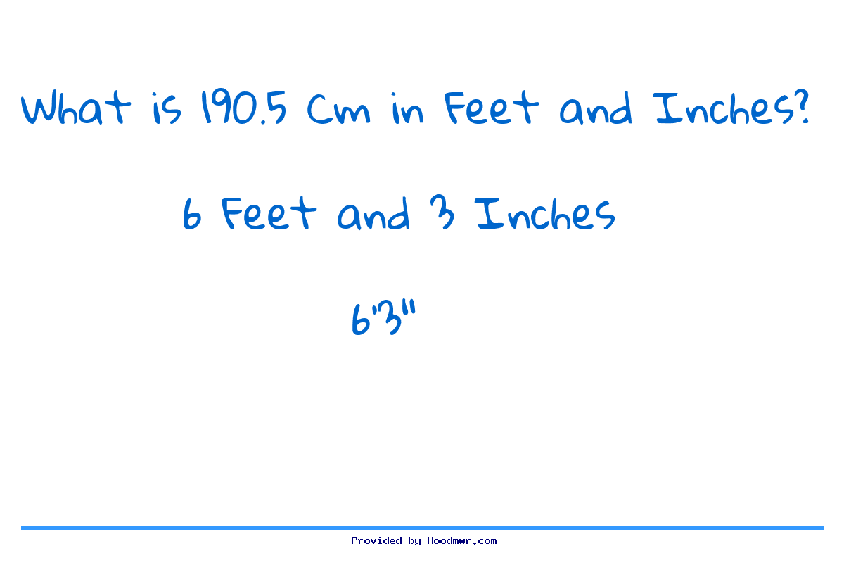 what-is-190-5-cm-in-feet-and-inches