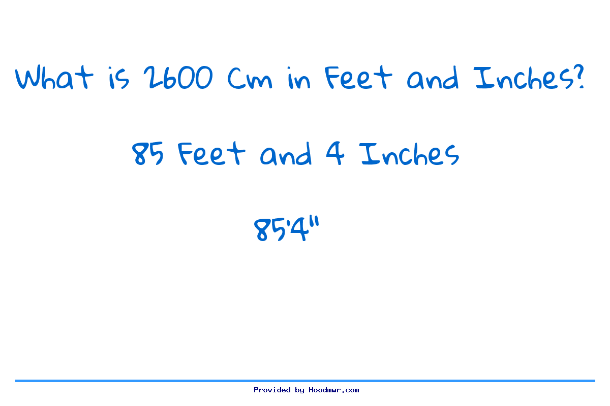 what-is-2600-cm-in-feet-and-inches