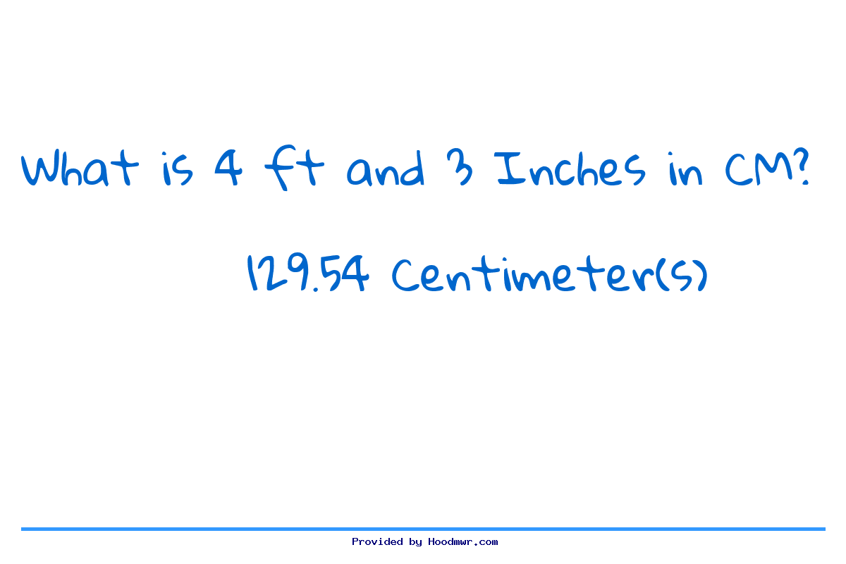 4 ft 2025 3 in cm