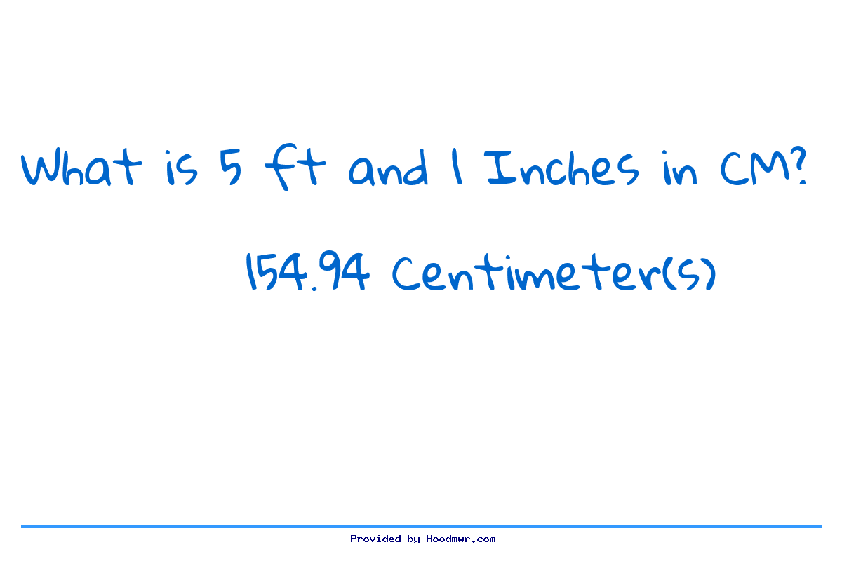 What Is 5 Feet 1 Inches In Centimeters 