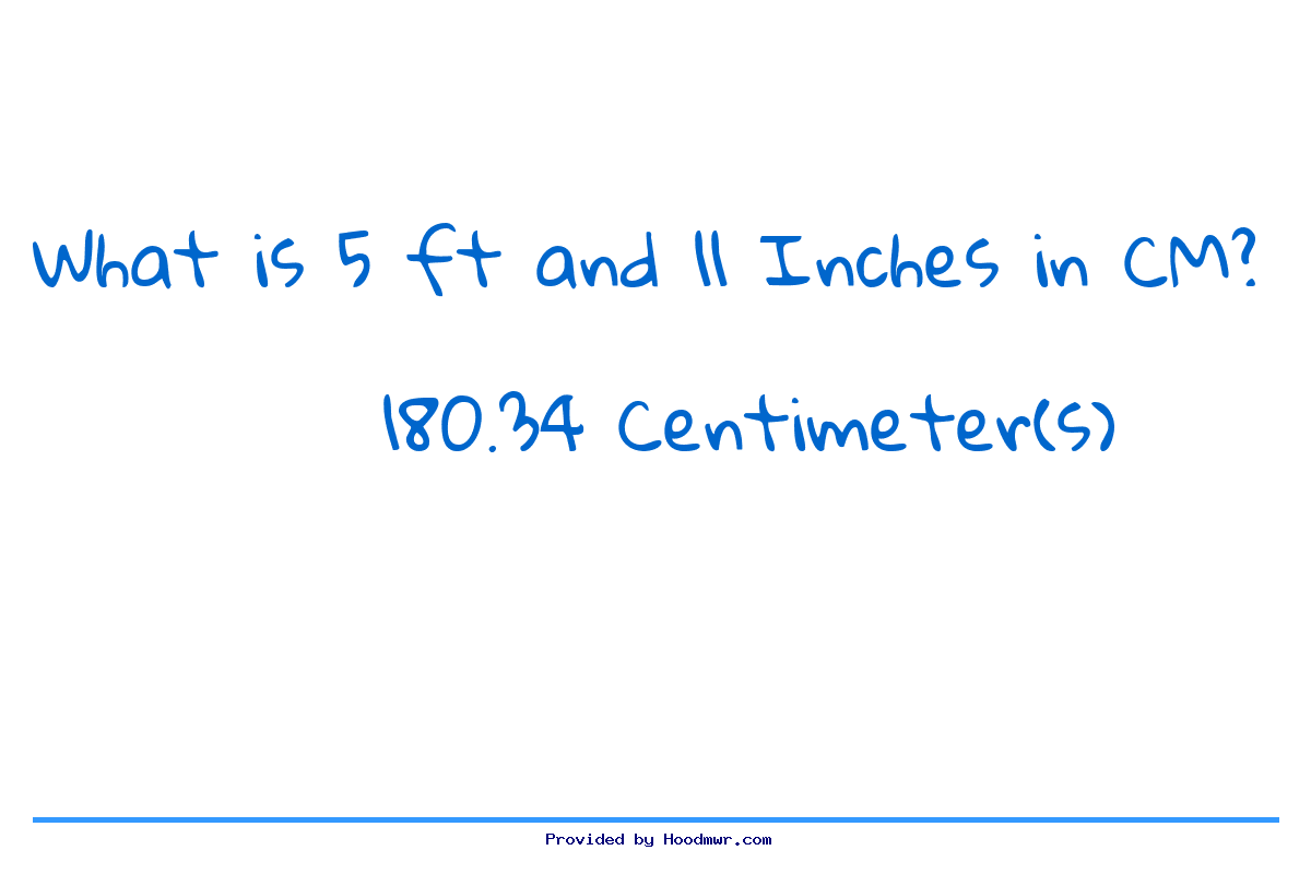 What Is 5 Feet 11 Inches In Centimeters 