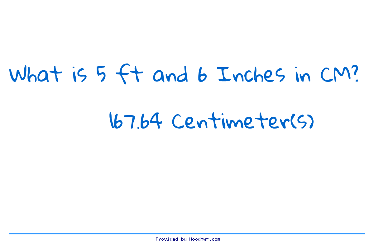 What Is 5 Feet 6 Inches In Centimeters 