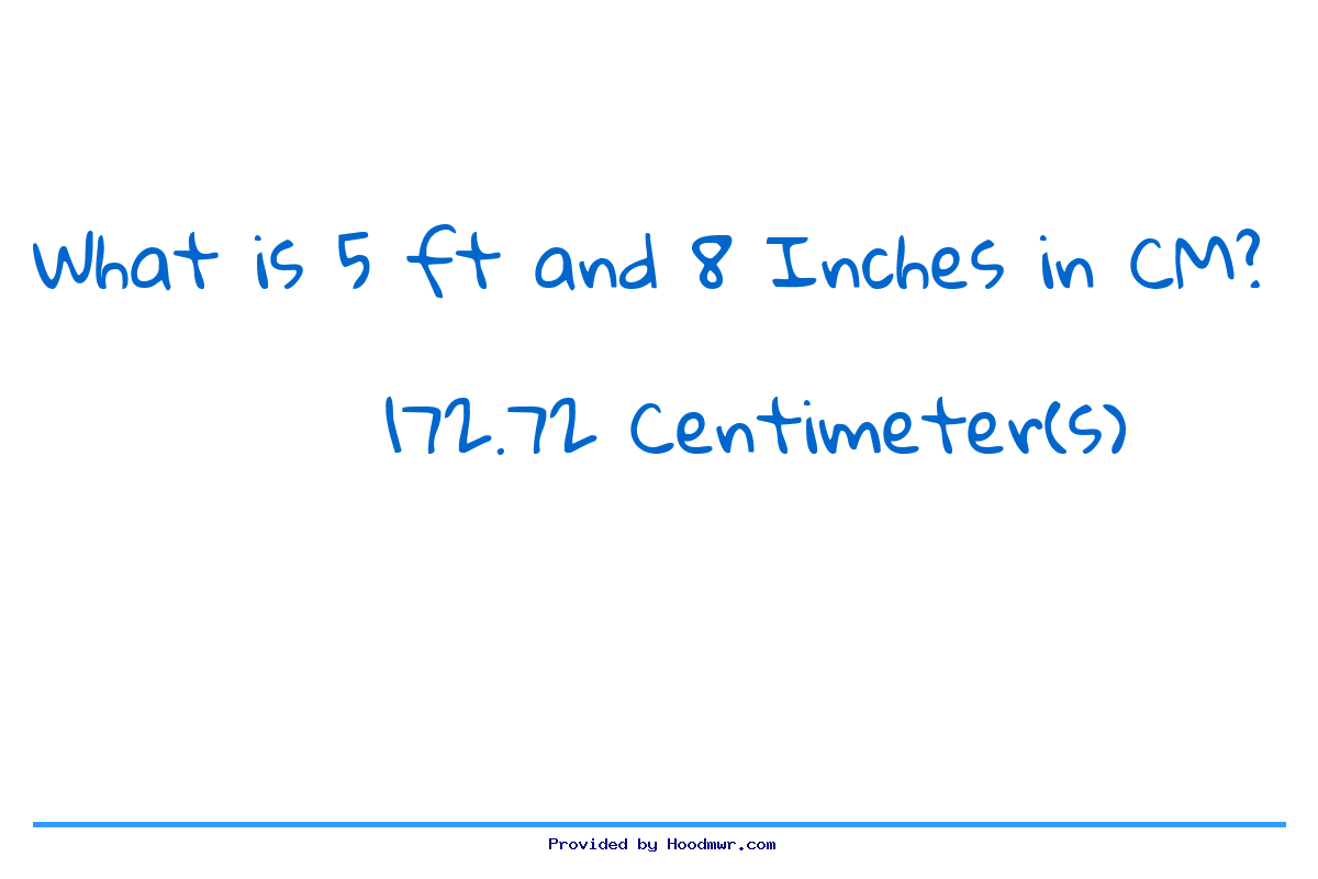 What Is 5 Feet 8 Inches In Centimeters 