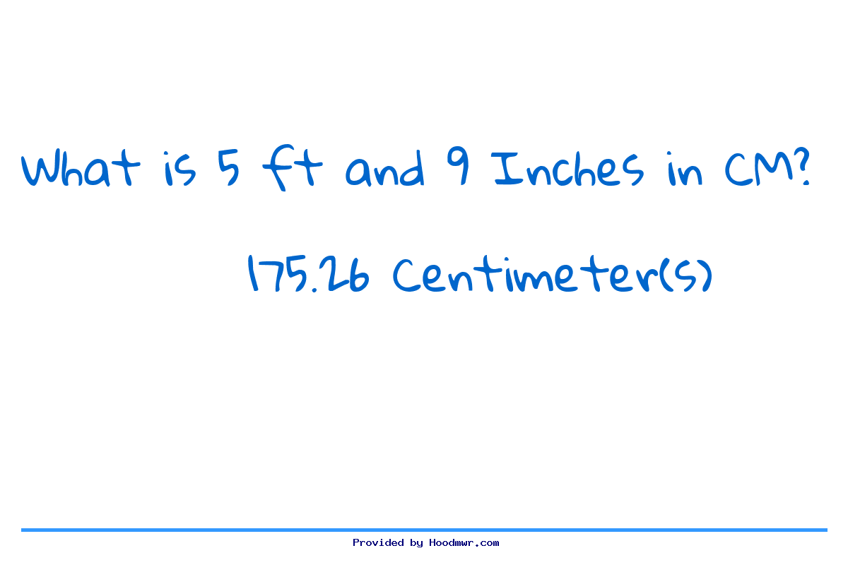 verkopen Regeneratief aanpassen What is 5 Feet 9 Inches in Centimeters?