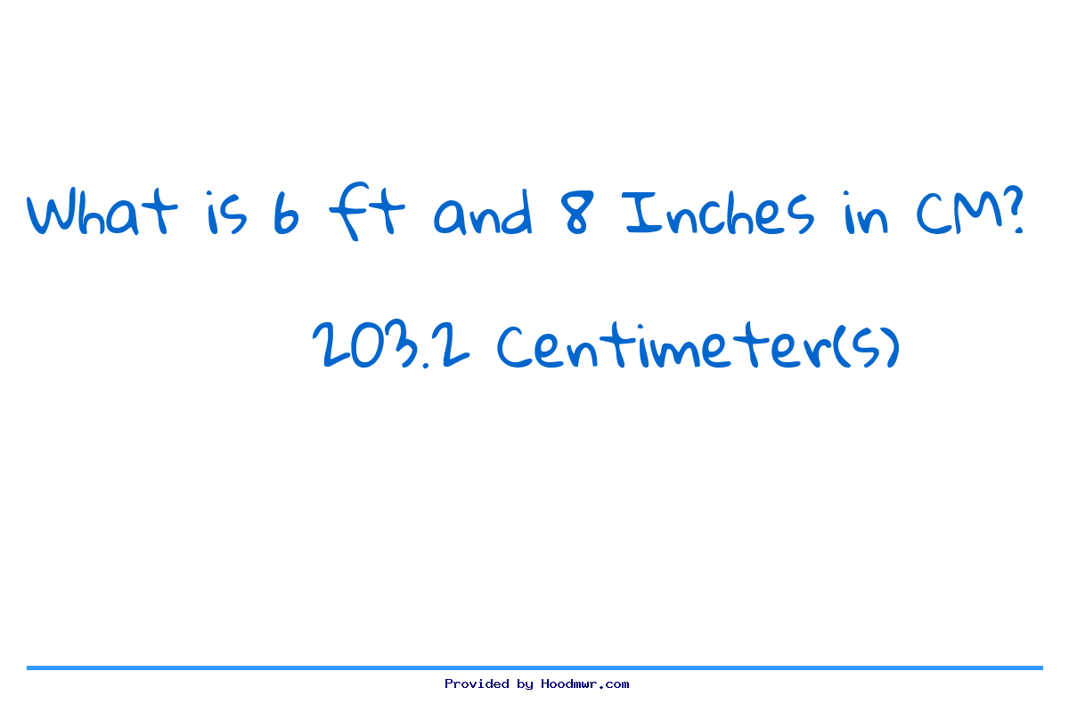 What Is 6 Feet 8 Inches In Centimeters 