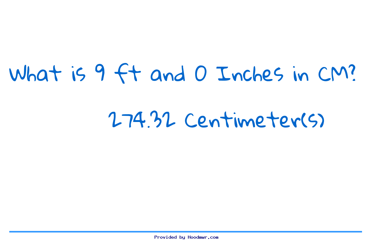 How Tall Is 9 6 In Cm