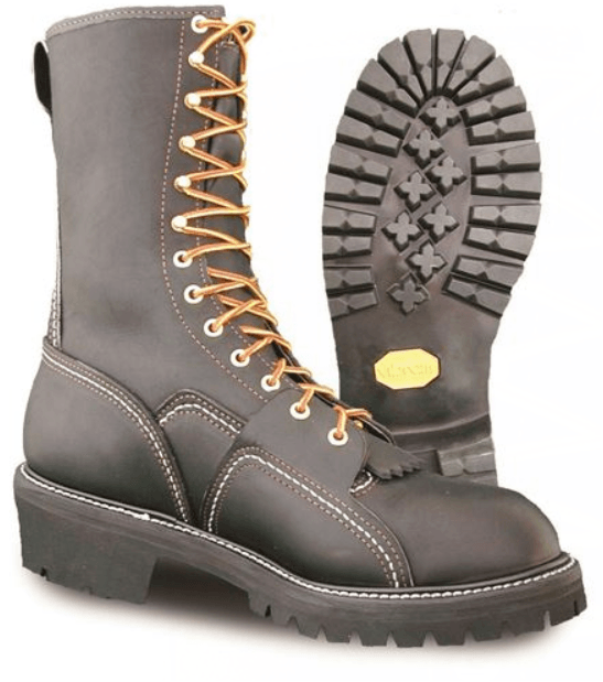 Logger Work Boots to Climb Poles 