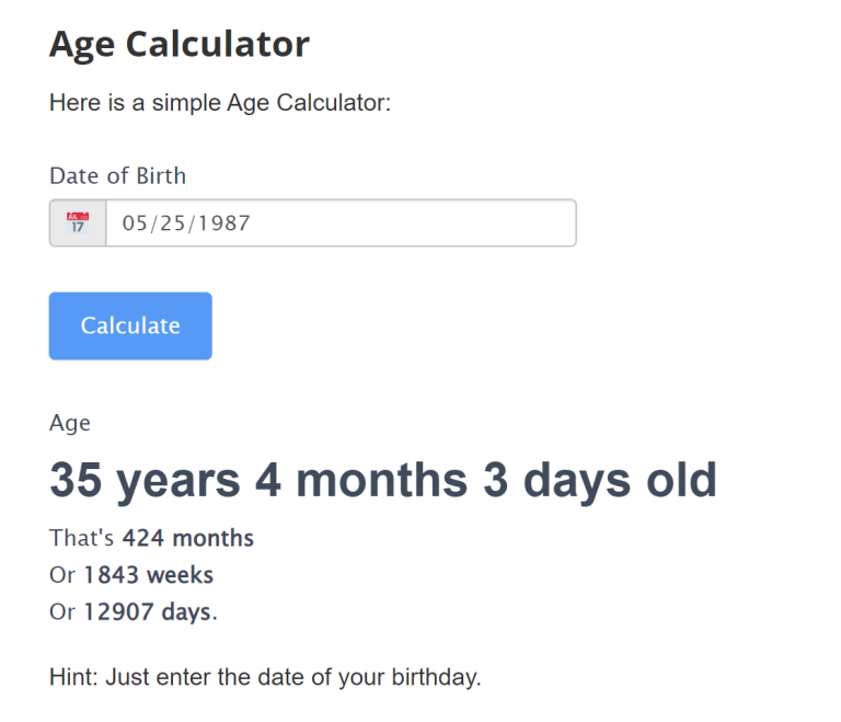 essay age calculator