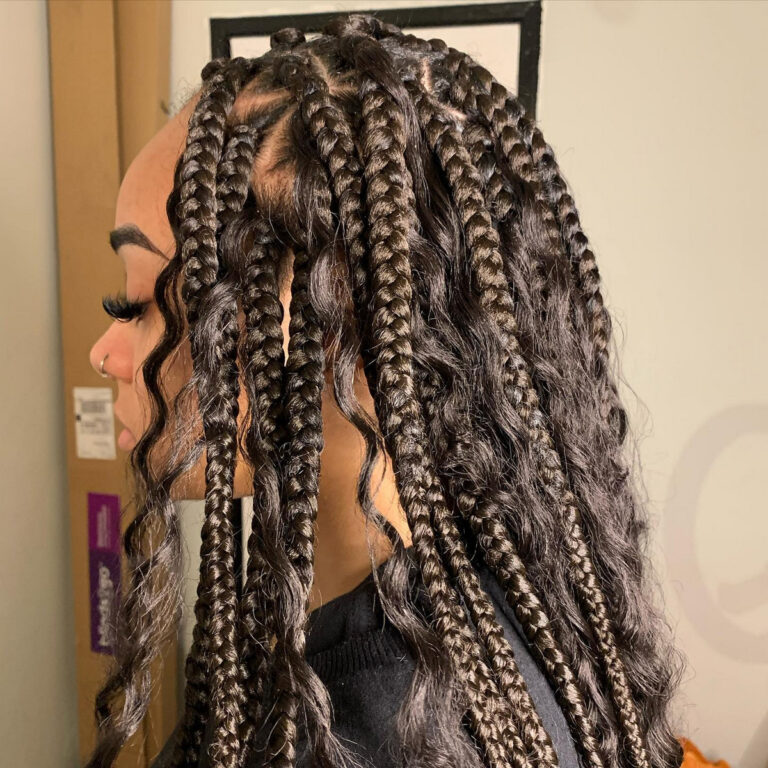 52 Gorgeous Goddess Braids Box Braids With Curly Strands Hood Mwr 8298