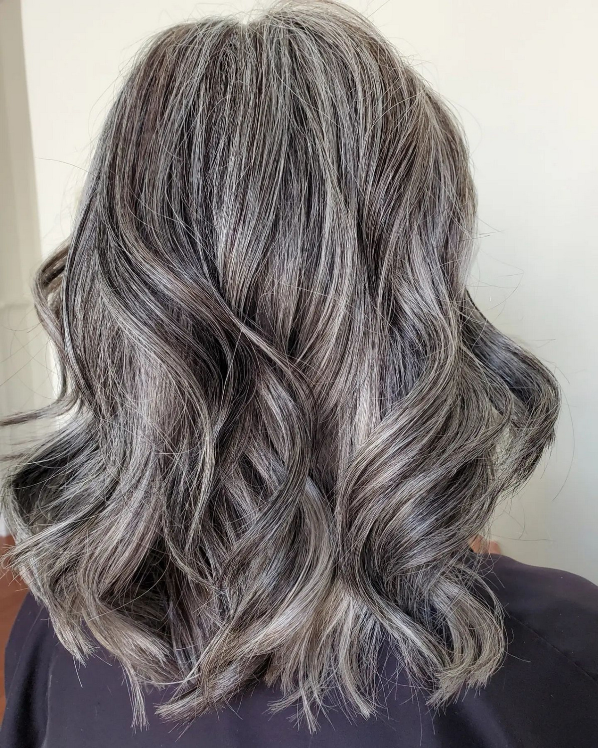 35 Gorgeous Salt And Pepper Hair Color Ideas 2023 Hood MWR   10. Dark Salt And Pepper Hair With Lowlights 