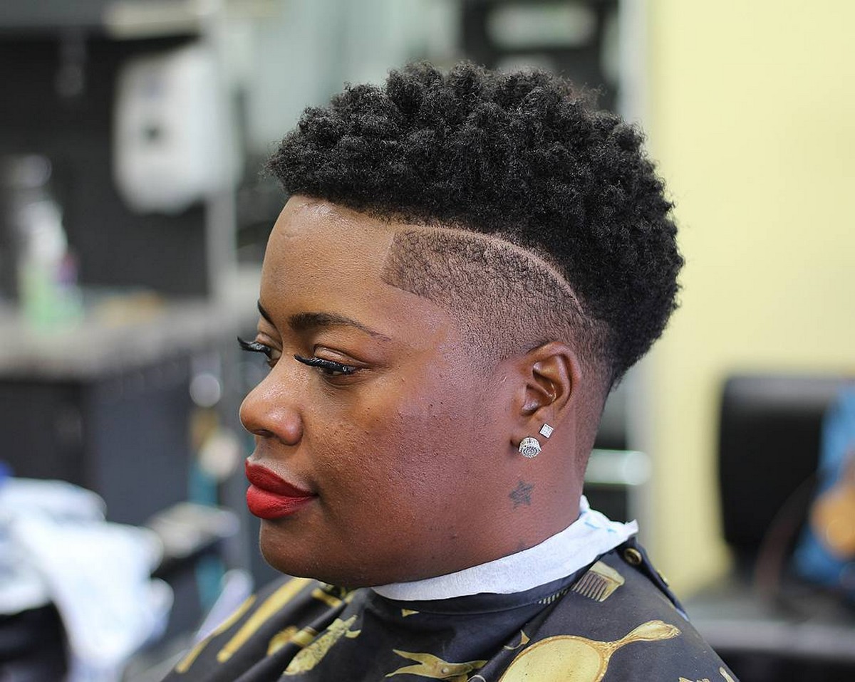 fade haircut for black women