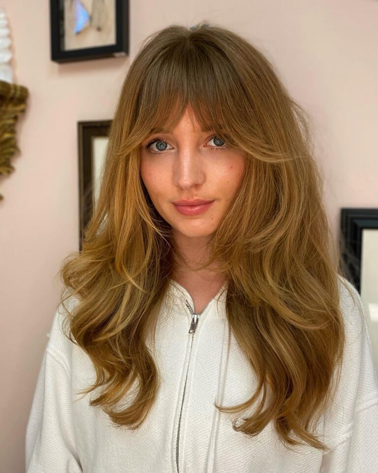 60 Timeless Long Layered Haircuts With Bangs - Hood MWR