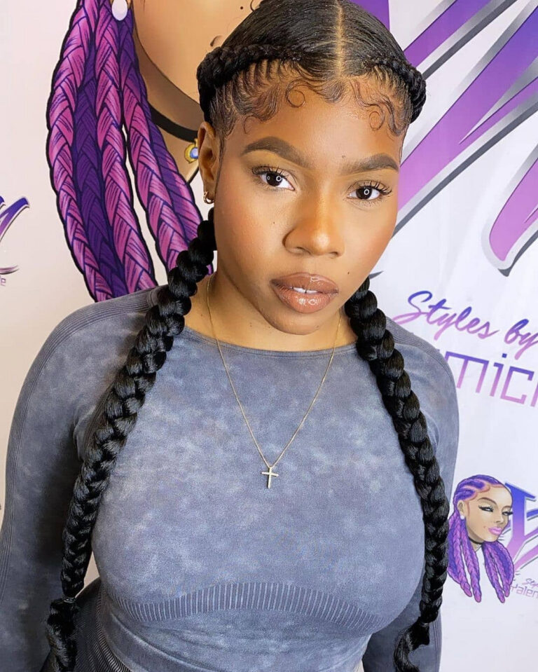 35 Two French Braids Styles For Black Women in 2023 - Hood MWR